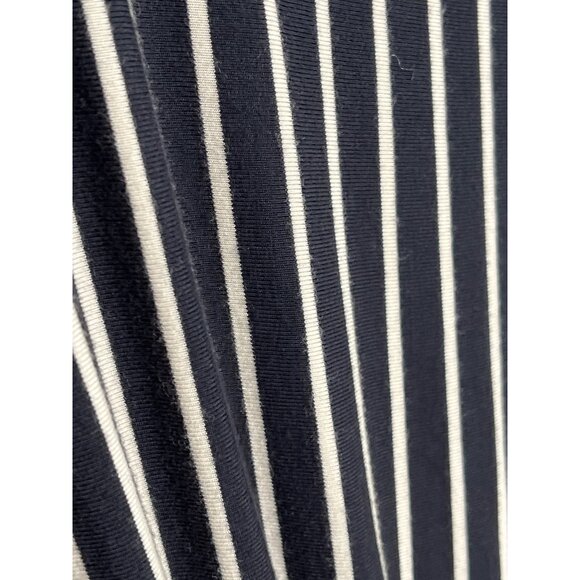 Isaac Mizrahi Striped Maxi Dress Black White Sleeveless Size Medium - Picture 11 of 11